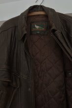 1990's CHOCOLATE PEBBLED LEATHER BOMBER | SIZE L