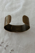 1970's RARE TRIKA BRASS + BALTIC AMBER CUFF BRACELET