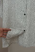 1980's LINEN + COTTON ABSTRACT BOXY BUTTON SHIRT | SIZE M