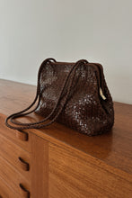 1990's CEM WALNUT WOVEN LEATHER BAG