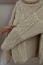 1980's CHUNKY WOOL FISHERMAN KNIT JUMPER | SIZE XL/XXL