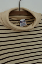 1980's CHOCOLATE STRIPE KNIT TNECK JUMPER