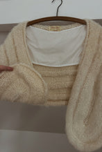 1950's HAND KNIT WOOL STOLE