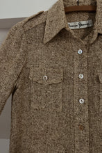 1970's ELEANOR BRENNER WOVEN FLAX SHIRT | SIZE S