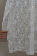 1970's WHITE LACE BUTTON BLOUSE | SIZE M