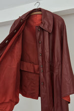1960's RARE OXBLOOD LEATHER CAPE | SIZE M