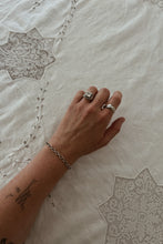 1980's 925 STERLING SILVER CUT GLASS RING | SIZE 7