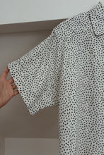 1980's LINEN + COTTON ABSTRACT BOXY BUTTON SHIRT | SIZE M