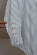 Y2K LANDS END PINSTRIPE POPLIN | SIZE L
