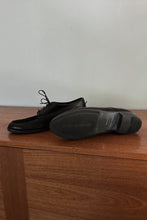 1990's MUNRO BLACK LEATHER + SUEDE OXFORDS | SIZE 9