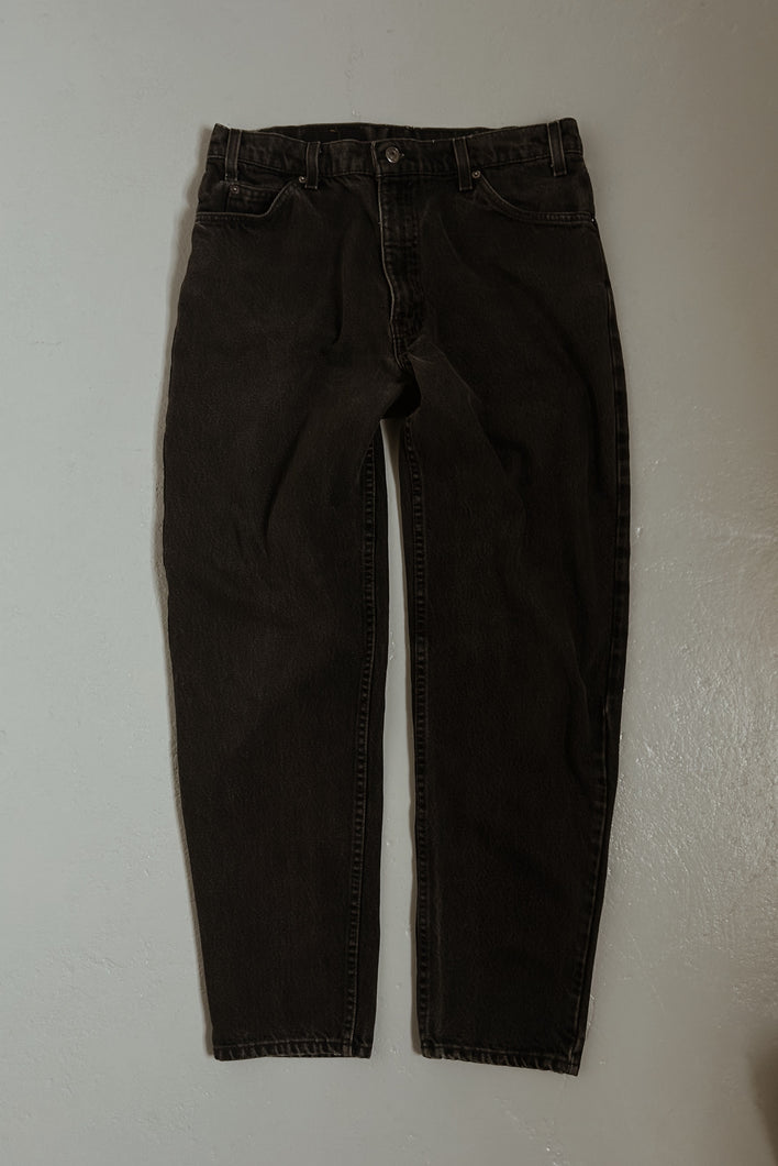 1980's LEVI'S ORANGE TAB 550 BLACK DENIM | SIZE 31