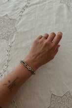 1980's STERLING SILVER, ONYX + GOLD VERMEIL CUFF BRACELET