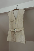 1970's NINO ULTRASUEDE BELTED VEST | SIZE M
