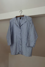 Y2K EILEEN PURE SILK CRINKLE MANDARIN BUTTON BLOUSE | SIZE M/L