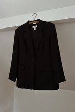Y2K PURE IRISH LINEN CLASSIC BLACK BLAZER | SIZE M