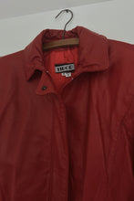 1980's RED LEATHER BOMBER JACKET | SIZE S