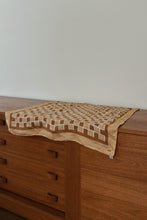 1970's PURE SILK CAMEL GRID SCARF | 26" x 26"