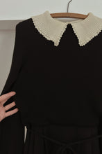 1970's CIAO PURE WOOL BLACK KNIT SWEATER DRESS | SIZE S/M