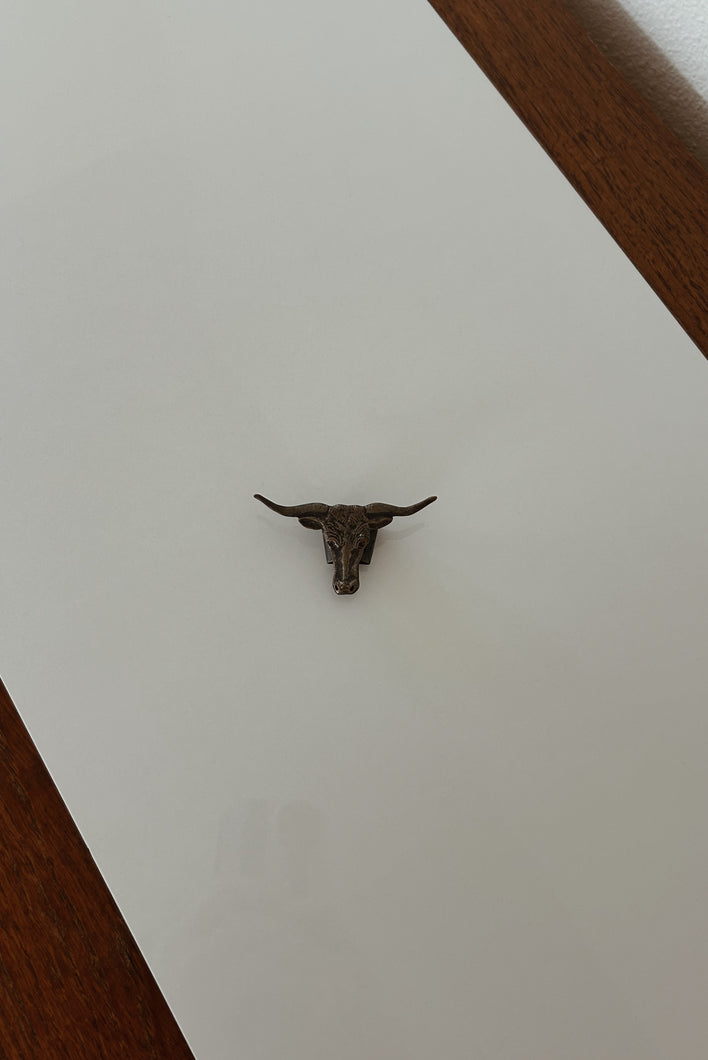 1940's RARE LONGHORN METAL KERCHIEF TIE