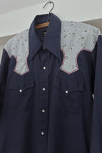 1970's FLORAL WESTERN PEARL SNAP SHIRT | SIZE M