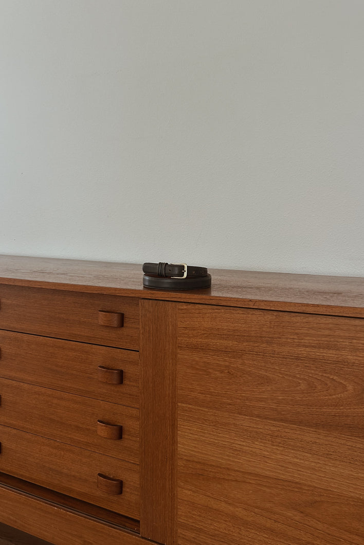 1980's COACH GREY LEATHER BELT | SIZE L