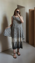 1990's J. PETERMAN BATIK COTTON WRAP TIE SUMMER DRESS | SIZE S/M