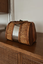 1970's BAMBOO BOX BAG | 7" x 6" x 4.5"