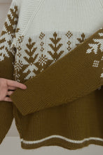 1960's OLIVE FAIR ISLE KNIT JUMPER | SIZE S