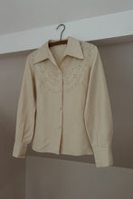 1950's PURE SILK EMBROIDERED BLOUSE | SIZE S/M