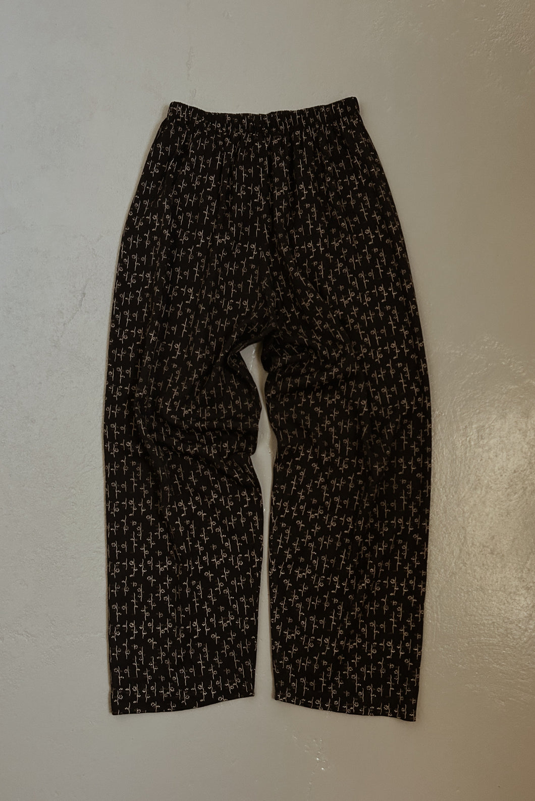 1990's NAVY FLORAL LOUNGE TROUSERS | SIZE M/L