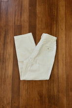 1990's LANDS END WHITE CORDUROY TROUSERS | SIZE 27/28