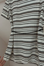 1970's TERRY STRIPE COVERUP MINI DRESS | SIZE M