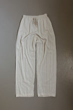1990's COTTON GAUZE GRECIAN STRIPE LOUNGE TROUSERS | SIZE M