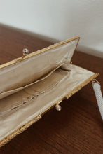 1950's BEADED + BRASS BRIDAL BAG