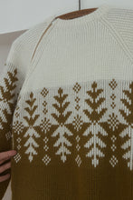 1960's OLIVE FAIR ISLE KNIT JUMPER | SIZE S