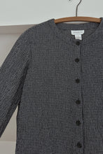 1990's JONES LINEN GINGHAM BOXY BUTTON BLOUSE | SIZE S/M