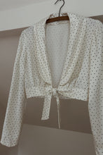 1970's STAR PRINT SATIN TIE CROP TOP | SIZE S