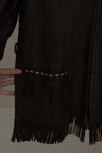 1960's RARE CHOCOLATE WESTERN STITCH FRINGE JACKET | SIZE S