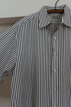 1990's CLASSIC OVERSIZED STRIPE POPLIN | SIZE L