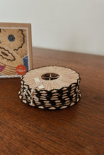 MID CENTURY RAFFIA COASTER SET | UNUSED