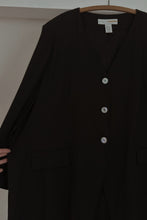 1990's DEENE NEW YORK MINIMAL WOVEN BLACK BLAZER | SIZE 3XL