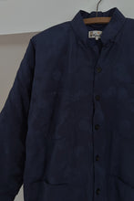 1960's LYRE COBALT PURE SILK JACQUARD PUFF JACKET | SIZE M