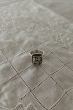 1950's 925 STERLING + LEMON MAGNESITE RING | SIZE 6.5