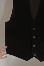 1990's BLACK SUEDE WESTERN VEST | SIZE L