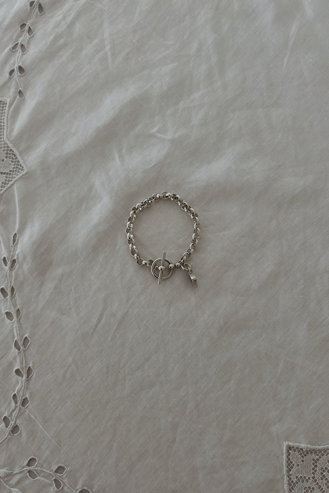 1980's CHUNKY STERLING SILVER LINK CHAIN BRACELET