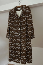 1970's L'AIGLON CHOCOLATE CHAIN WEAVE TRENCH | SIZE M