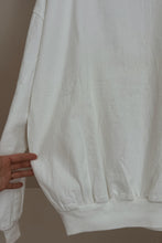 1980's WEK WHITE COTTON OVERSIZED POLO RAGLAN | SIZE L