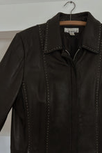 1990's BLACK CONTRAST STITCH BUTTERY LEATHER JACKET | SIZE M/L