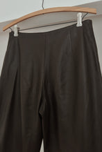 1990's FRENCH BUTTERY SOFT CHOCOLATE LEATHER TROUSERS | SIZE 27