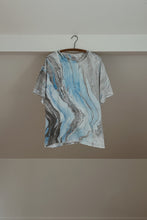1990's BLUE MARBLED COTTON TEE | SIZE L/XL